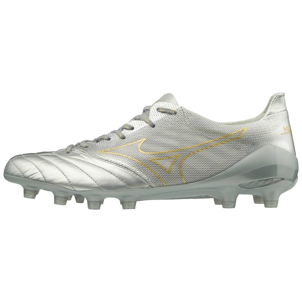 Panske Kopačky Mizuno Morelia Neo II Beta Made in Japan Strieborne/Zlate Vypredaj GOQE75106